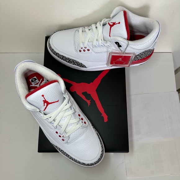 NWT 2018 JORDAN 3 RETRO HALL OF FAME “KATRINA” MENS SZ 10 DEADSTOCK OG ALL - Picture 2 of 16